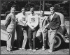 H0035-1. Gerald R. Ford, Jr. at the University of Michigan with football teammates Russell Fuog, Chuck Bernard, Herman Everhardus, and Stan Fay. October 1934.