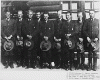 H0074-1. Gerald R. Ford, Jr. poses with fellow rangers at Canyon Station in Yellowstone    National Park. 1936.