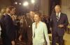 A0003-18A. A new President and a new First Lady descend the platform in the East Room of the White House where the swearing-in ceremony of Gerald R. Ford as the 38th President of the United States has just taken place. August 9, 1974