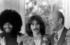 A2428-14A - President Ford with George Harrison and Billy Preston in the Oval Office. December 13, 1974.