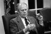 A4509-13A - President Ford makes a point during a National Security Council meeting during the Mayaguez crisis. May 13, 1975.