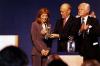 NLK 01-C17F:23. Caroline Kennedy and Senator Ted Kennedy present President Ford with the John F. Kennedy Foundation’s Profiles in Courage Award.  May 21, 2001.