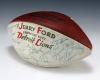 Football autographed by 1977 Detroit Lions