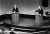 B1603-10 - President Ford and Jimmy Carter meet at the Walnut Street Theater in Philadelphia to debate domestic policy during the first of the three Ford-Carter Debates. September 23, 1976.