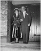 H0013-3. Gerald R. Ford, Jr., and Betty Ford pose on the steps of Grace Episcopal Church in Grand Rapids, MI, following their marriage. October 15, 1948.