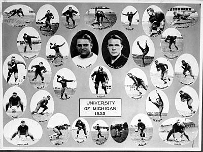 AV82-18-0024. University of Michigan Football Team (Composite) [Ford: bottom right]. 1933