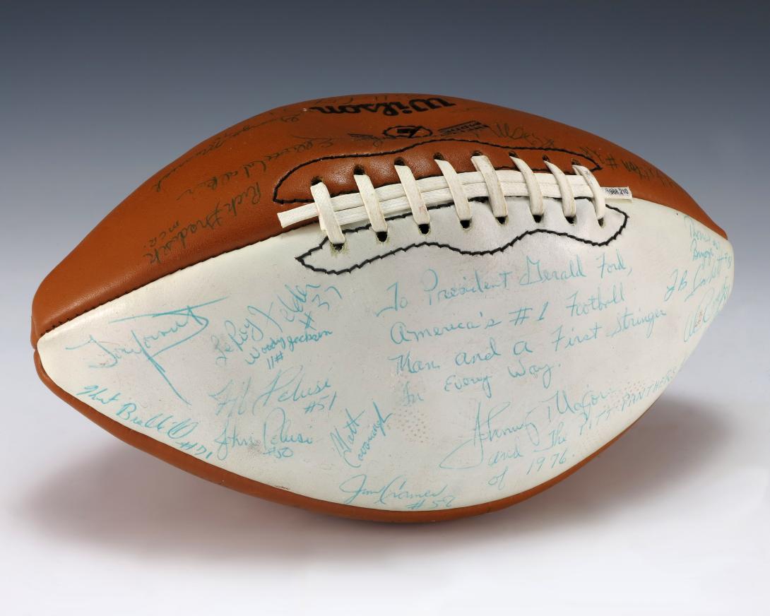Football signed by 1976 Pitt Panthers