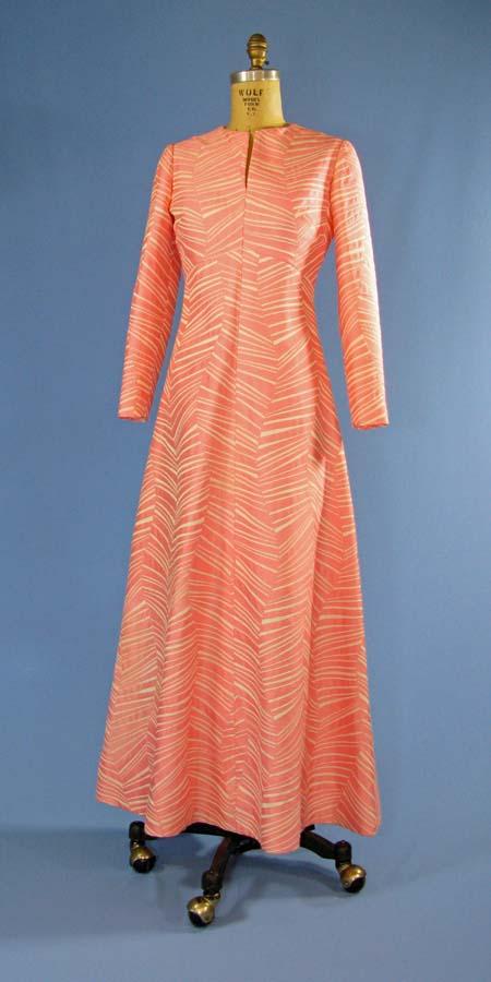 Orange striped gown