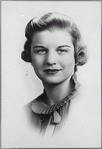 H0062-1. Betty Bloomer senior class photograph that appeared in the Grand Rapids Central High School yearbook "Helios". 1936